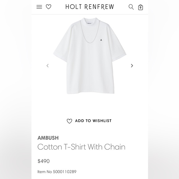 AMBUSH chain necklace T-shirt - Picture 6 of 10